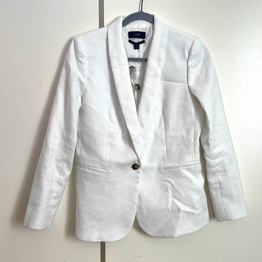 JCrew Parke blazer in stretch linen. Size 6. NWT.